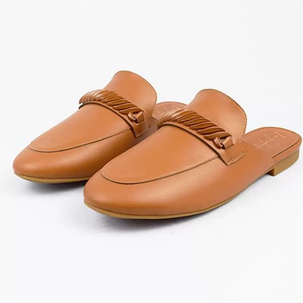 Mule pour femme 200 tabac cuir .......... sandale médicale femme confortable Maroc
